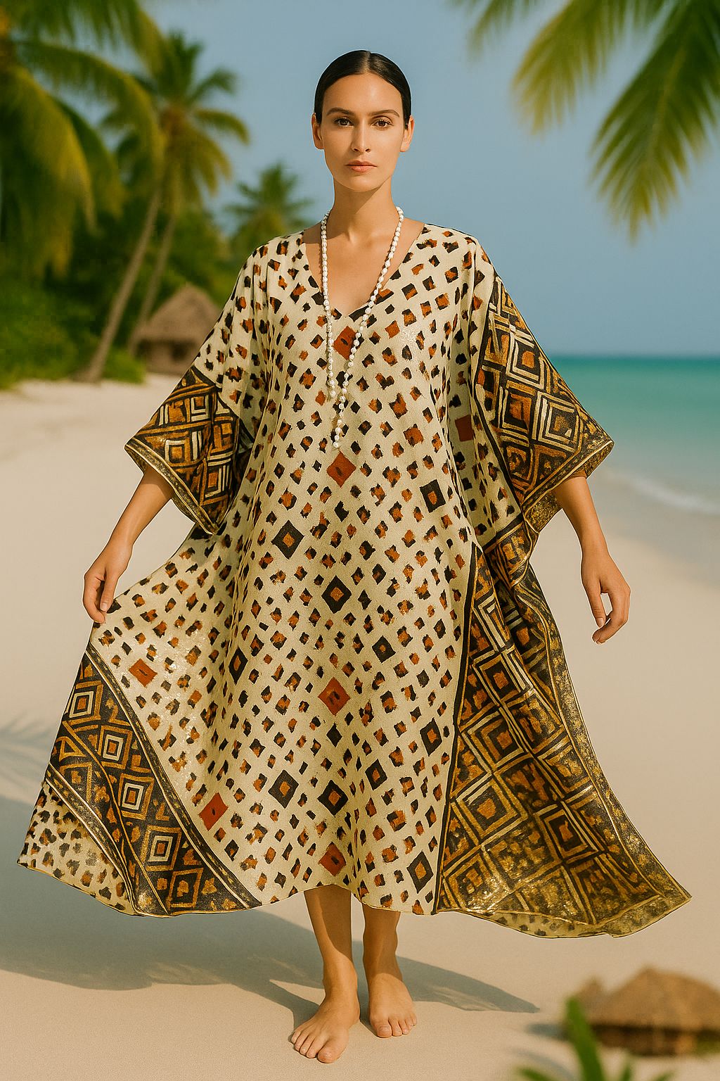 Sahara Luxe Kaftan – Timeless Tribal Elegance